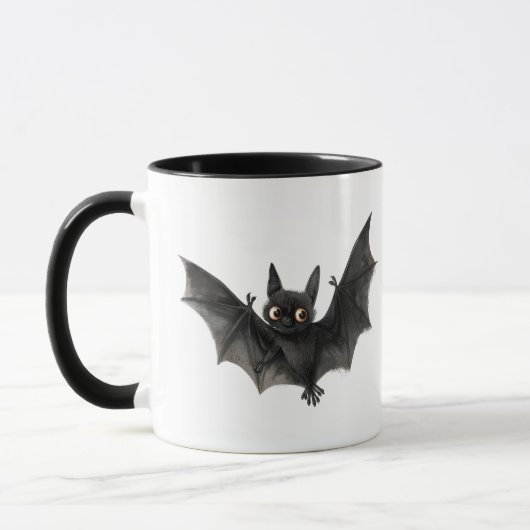 Gepersonaliseerde eigenzinnige Halloween Bat Koffi Mok (Links)