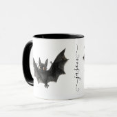 Gepersonaliseerde eigenzinnige Halloween Bat Koffi Mok (Voorkant links)