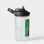 Gepersonaliseerde eigenzinnige kleurrijke Folk Art Waterfles (Rechts)