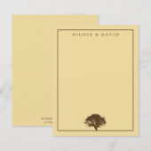 Gepersonaliseerde eikenboom bedankbrief voor koppe kaart (Voorkant / Achterkant)