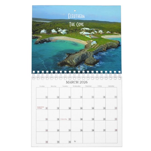 Gepersonaliseerde eilanden van de Bahama's Caribis Kalender (Mar 2026)