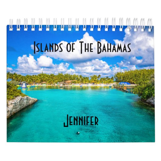 Gepersonaliseerde eilanden van de Bahama's Caribis Kalender (Hoes)