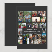 Gepersonaliseerde eindejaarsfamilie 22 Foto-collag Feestdagenkaart (Voorkant / Achterkant)