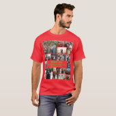 Gepersonaliseerde eindejaarsfamilie 22 Foto-collag T-shirt (Voorkant volledig)