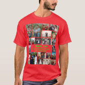 Gepersonaliseerde eindejaarsfamilie 22 Foto-collag T-shirt (Voorkant)