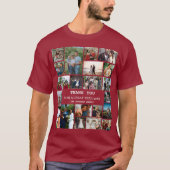 Gepersonaliseerde eindejaarsfamilie 22 Foto-collag T-shirt (Voorkant)