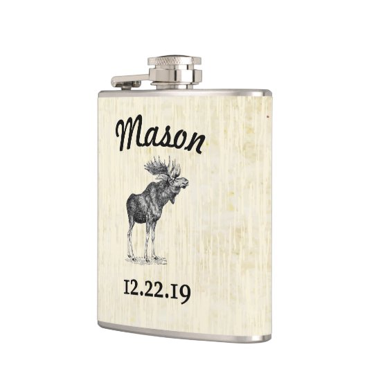 Gepersonaliseerde  elandfles heupfles (Links)