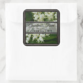 Gepersonaliseerde Elderberry Vierkante Sticker (Tas)