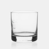 Gepersonaliseerde Elegant 25e bruiloft Jubileum Gi Whisky Glas (Links)