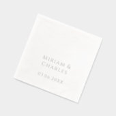 Gepersonaliseerde Elegant 25e Jubileum Silver Real Folie Servetten (Links)