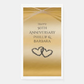 Gepersonaliseerde Elegant Arch Golden 50e Jubileum Servet (Voorkant)