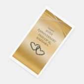 Gepersonaliseerde Elegant Arch Golden 50e Jubileum Servet (Hoek)