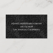 Gepersonaliseerde Elegant Black Leopard Makeup Art Visitekaartje (Achterkant)