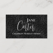 Gepersonaliseerde Elegant Black Leopard Makeup Art Visitekaartje (Voorkant)