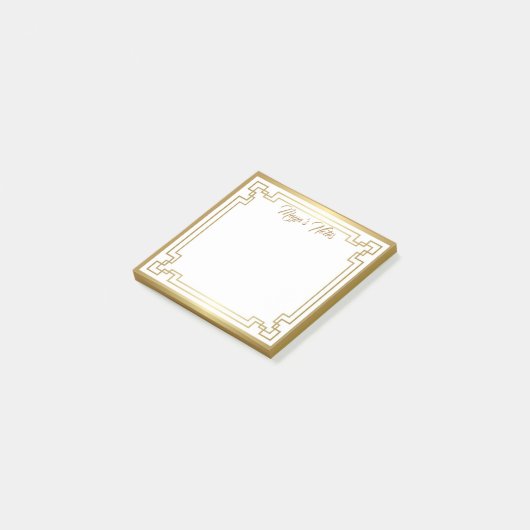 gepersonaliseerde elegant border post-it notes (Schuin)