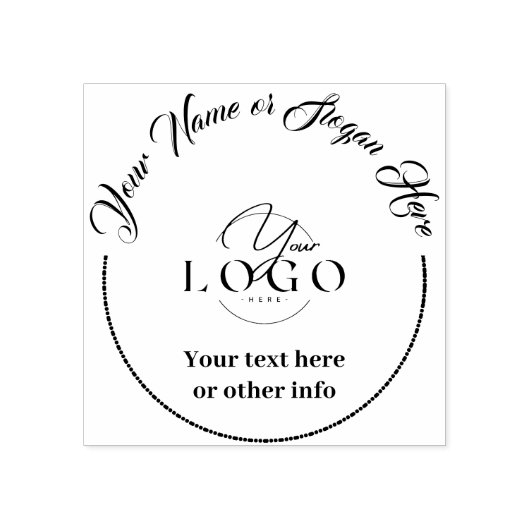 Gepersonaliseerde Elegant Business Logo | Bedrijfs Rubberstempel (Afrduk)