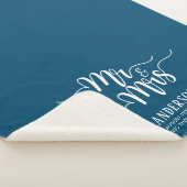 Gepersonaliseerde Elegant Calligraphy Mr. & Mrs. Sherpa Deken (3/4)