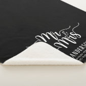 Gepersonaliseerde Elegant Calligraphy Mr. & Mrs. Sherpa Deken (3/4)
