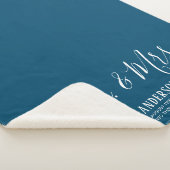 Gepersonaliseerde Elegant Calligraphy Mr. & Mrs. Sherpa Deken (3/4)