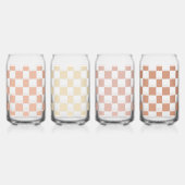 Gepersonaliseerde Elegant Check Patten Boho Shades Blikvorm Glas (Rechts)
