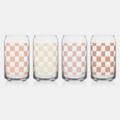 Gepersonaliseerde Elegant Check Patten Boho Shades Blikvorm Glas (Links)