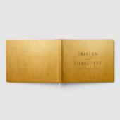 Gepersonaliseerde Elegant Chic Gold Gastenboek (Volledig)