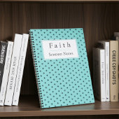 Gepersonaliseerde Elegant Cross Motif Sermon Notit Notitieboek