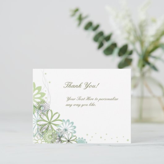 Gepersonaliseerde Elegant Dank u Briefkaart (Staand voorkant)