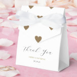 Gepersonaliseerde Elegant Dank u Favoriet Box Bedankdoosjes<br><div class="desc">Elegante gouden glitter hart gunst doos. U kunt de tekst naar wens wijzigen</div>