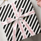 Gepersonaliseerde elegant Dank u voor het huwelijk Satijnen Lint