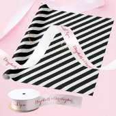 Gepersonaliseerde elegant Dank u voor het huwelijk Satijnen Lint