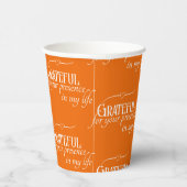 Gepersonaliseerde Elegant Dankbare Thanksgiving Si Papieren Bekers (Rechts)