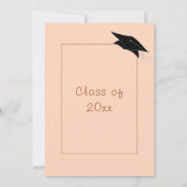 Gepersonaliseerde Elegant Design Afstuderen Invita (Achterkant)