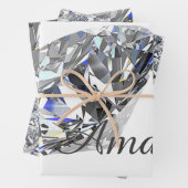 Gepersonaliseerde Elegant Diamonds Inpakpapier Vel (In situ)