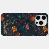 Gepersonaliseerde Elegant Donker Gotische Bloemen  Case-Mate iPhone Case (Achterkant (horizontaal))
