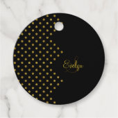 Gepersonaliseerde Elegant Glitter Gold Favoriet Ta Bedankjes Labels (Voorkant)