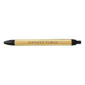 Gepersonaliseerde Elegant Gold Look Sjabloon Custo Blauwe Inkt Pen (Voorkant)
