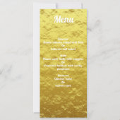 Gepersonaliseerde Elegant Gold Wedding Dinner Menu Kaart (Voorkant)