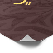 Gepersonaliseerde Elegant Goud Islamitisch Arabisc Poster (Hoek)