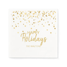 Gepersonaliseerde Elegant Gouden Confetti Prettige