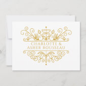 Gepersonaliseerde Elegant Gouden Paar Notitiekaartje (Voorkant)