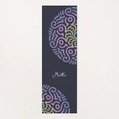 Gepersonaliseerde Elegant Gradient Mandala Navy Bl Yogamat (Voorkant)