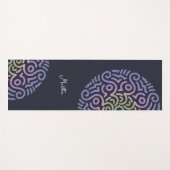 Gepersonaliseerde Elegant Gradient Mandala Navy Bl Yogamat (Voorkant (horizontaal))