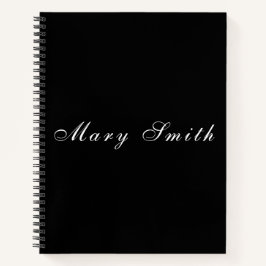 Gepersonaliseerde Elegant Handgeschreven Naam Spir Notitieboek