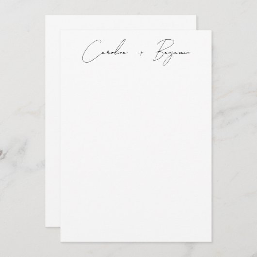 Gepersonaliseerde Elegant Handgeschreven Script We Bedankkaart (Voorkant / Achterkant)