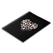 Gepersonaliseerde Elegant Leopard Patroon Hart Notitieboek (Linkerzijde)
