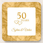 Gepersonaliseerde Elegant Modern 50ste Jubileum Pa Bier Onderzetter (Voorkant)
