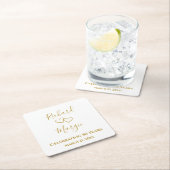 Gepersonaliseerde Elegant Modern 50ste Jubileum Pa Kartonnen Onderzetters (Insitu)