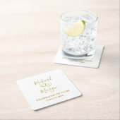 Gepersonaliseerde Elegant Modern 50ste Jubileum Pa Kartonnen Onderzetters (Insitu)