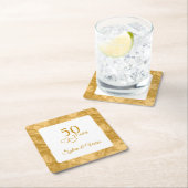 Gepersonaliseerde Elegant Modern 50ste Jubileum Pa Kartonnen Onderzetters (Insitu)